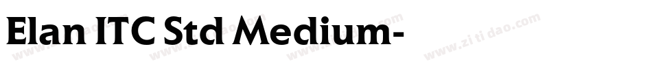 Elan ITC Std Medium字体转换